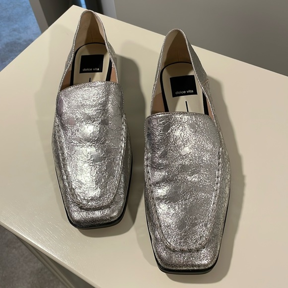 Dolce Vita Shoes - Like new Dolce Vita silver distressed loafers - Size 8